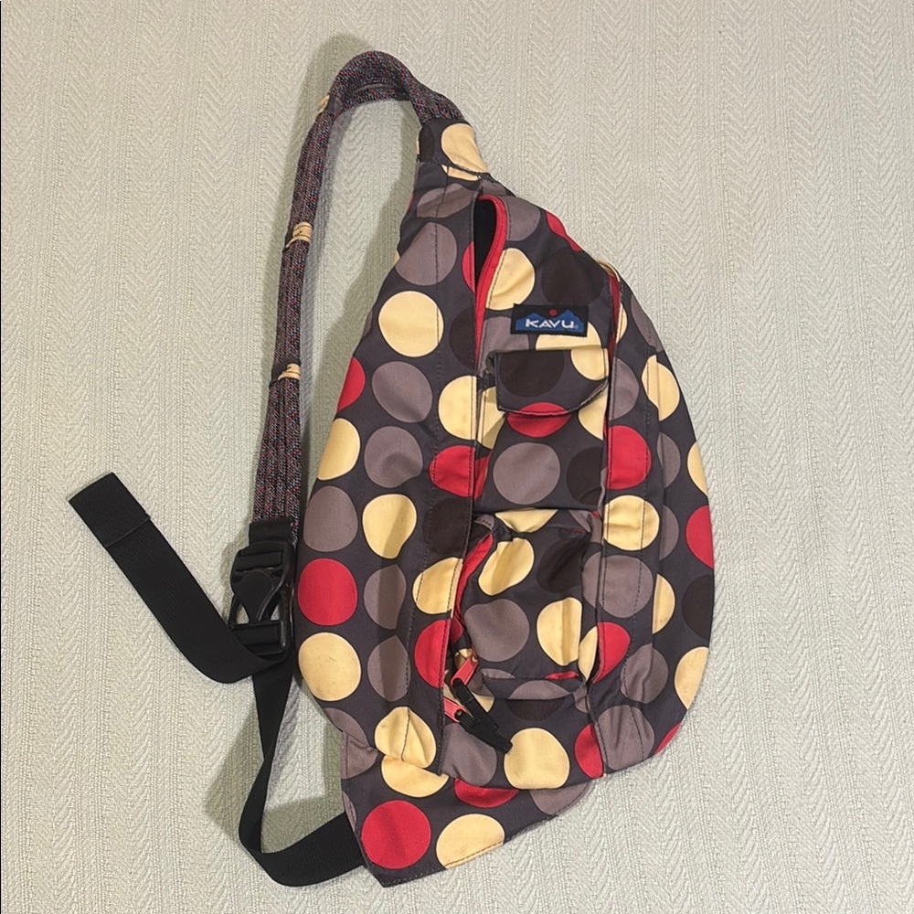 Kavu Red and Yellow Dot Sling Bag